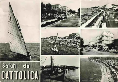 AK / Ansichtskarte CATTOLICA  Provincia Rimini IT Teilansichten Hafen Strand Hotel