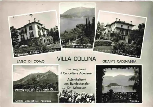 AK / Ansichtskarte Griante Cadenabbia Lago di Como Tevolozze di fiori Balsamico respiro di boschi Verde festoso Panorama Visione