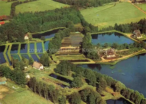 AK / Ansichtskarte Soltau Soltau-Fallingbostel Niedersachsen Forellenzucht Spiekerhof Fliegeraufnahme