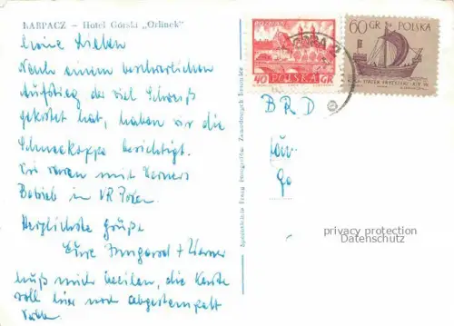 AK / Ansichtskarte Karpacz Krummhuebel Riesengebirge PL Hotel Gorski Orlinek