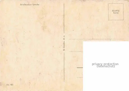AK / Ansichtskarte BriefmarkenSPRACHE auf Ak Nr. 903 Briefkasten 