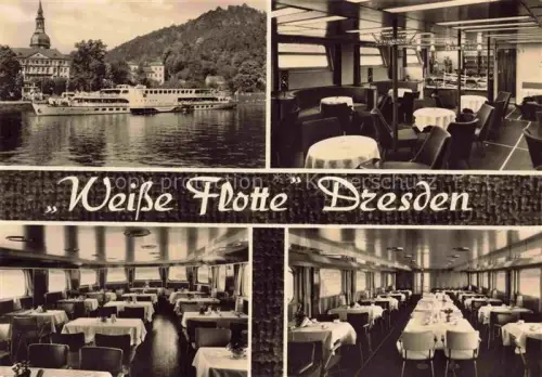 AK / Ansichtskarte Schiffe Binnenschifffahrt Weisse Flotte Dresden 