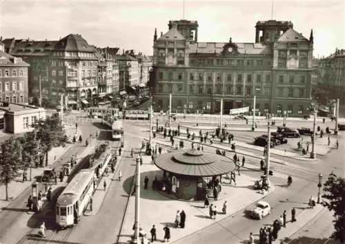 AK / Ansichtskarte STRAssENBAHN Tramway-- Postamt Telegrafenamt 