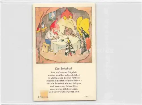 AK / Ansichtskarte IBM BOHATTA-MORPURGO Ida (1900-1992) Kuenstlerkarte die Botschaft Insekte Zwerge 