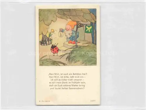 AK / Ansichtskarte IBM BOHATTA-MORPURGO Ida (1900-1992) Kuenstlerkarte Zwerge Marienkaefer 