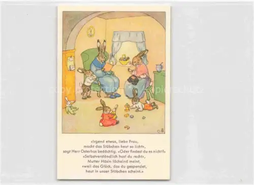 AK / Ansichtskarte IBM BOHATTA-MORPURGO Ida (1900-1992) Kuenstlerkarte Ostern Hase Ars Kaninchen Sacra 