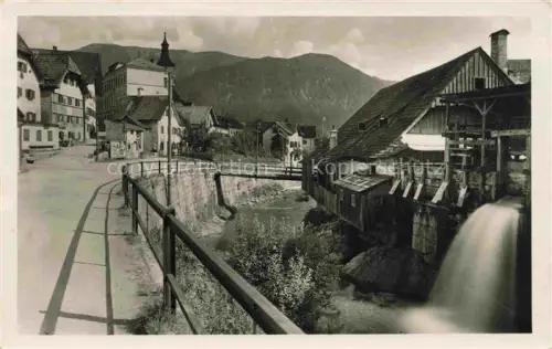 AK / Ansichtskarte Ebensee Oberoesterreich AT Ortspartie am Fluss Wasserfall
