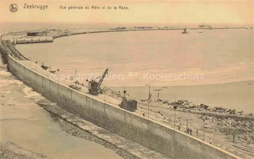 AK / Ansichtskarte ZEEBRUGGE Zee-Brugge Zeebruegge Belgie Vue générale du Môle et de la Rade