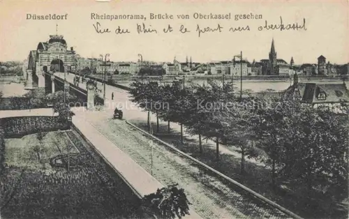 AK / Ansichtskarte DuessELDORF Rheinpanorama Bruecke von Oberkassel gesehen