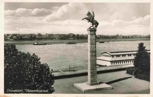 AK / Ansichtskarte DuessELDORF Ulanendenkmal am Rhein