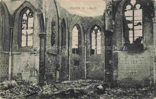 AK / Ansichtskarte Lievin LENS 62 Pas-de-Calais Kirche Ruines Grande Guerre Truemmer 1. Weltkrieg