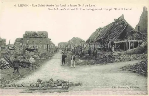 AK / Ansichtskarte Lievin LENS 62 Pas-de-Calais Rue Saint-Amée Ruines Grande Guerre Truemmer 1. Weltkrieg