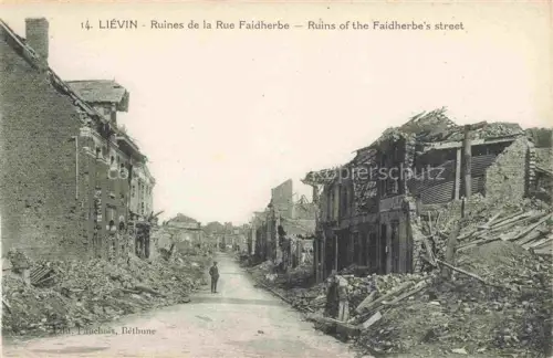 AK / Ansichtskarte Lievin LENS 62 Pas-de-Calais Rue Faidherbe Ruines Grande Guerre Truemmer 1. Weltkrieg