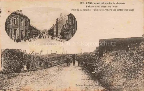 AK / Ansichtskarte LENS 62 Pas-de-Calais Avant et après la Guerre Ruines Grande Guerre Truemmer 1. Weltkrieg