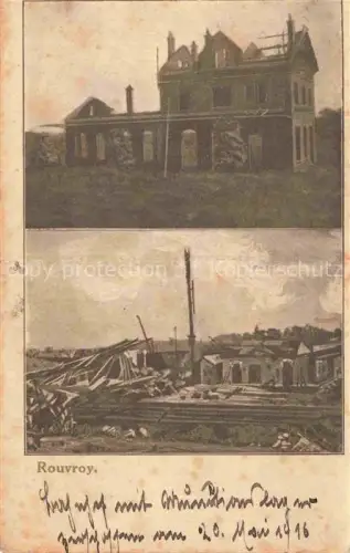 AK / Ansichtskarte Rouvroy  LENS 62 Pas-de-Calais Ruines Grande Guerre Truemmer 1. Weltkrieg Feldpost