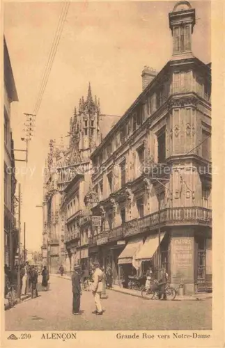 AK / Ansichtskarte ALENCON 61 Orne Grande Rue vers Notre-Dame