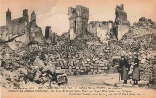 AK / Ansichtskarte Bethune 62 Pas-de-Calais Rue St. Paul Ruines Grande Guerre Truemmer 1. Weltkrieg