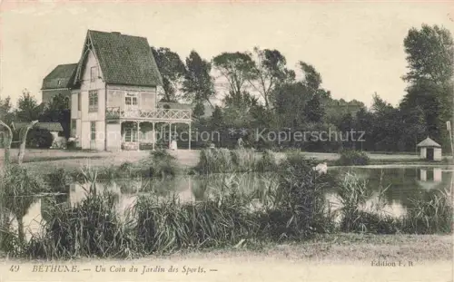 AK / Ansichtskarte Bethune 62 Pas-de-Calais Un coin du jardin des sports