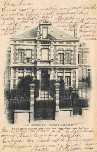 AK / Ansichtskarte EPERNAY 51 Marne Crêche Rachel No. 1 Fondation Auban Moet Rue des Jaucelins