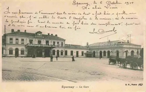 AK / Ansichtskarte EPERNAY 51 Marne La Gare Bahnhof