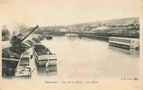 AK / Ansichtskarte EPERNAY 51 Marne Vue sur la Marne les Bains