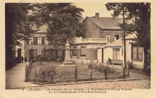 AK / Ansichtskarte Lillers Bethune 62 Pas-de-Calais Square de la Mairie Monument à Ovide Fanien et le Dispensaire d'Hygiène Sociale