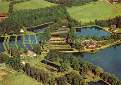 AK / Ansichtskarte Soltau Soltau-Fallingbostel Niedersachsen Forellenzucht Spiekerhof Fliegeraufnahme