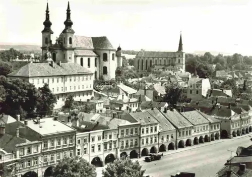 AK / Ansichtskarte Litomysl Leitomischl CZ Teilansicht mit Kirchen