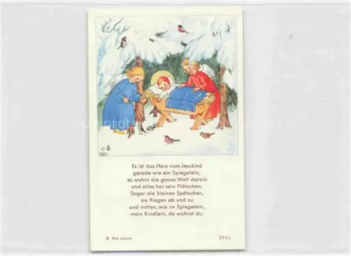 AK / Ansichtskarte IBM BOHATTA-MORPURGO Ida (1900-1992) Kuenstlerkarte Jesukind Engel Vogel Ars Sacra