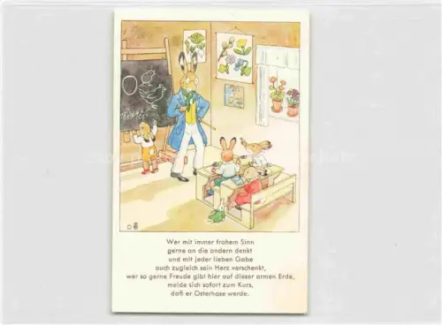 AK / Ansichtskarte IBM BOHATTA-MORPURGO Ida (1900-1992) Kuenstlerkarte Osterhase Schule Ars Sacra