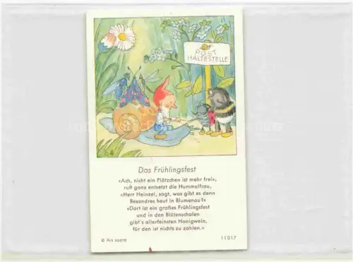 AK / Ansichtskarte IBM BOHATTA-MORPURGO Ida (1900-1992) Kuenstlerkarte Das Fruehlingsfest Zwerge Schenke Kaefer Ars Sacra