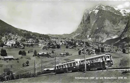 AK / Ansichtskarte Grindelwald BE Panorama mit Wetterhorn