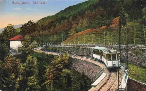 AK / Ansichtskarte Oropa 1180m Biella Piemonte IT Eisenbahnlinie Biella-Oropa - San Luca