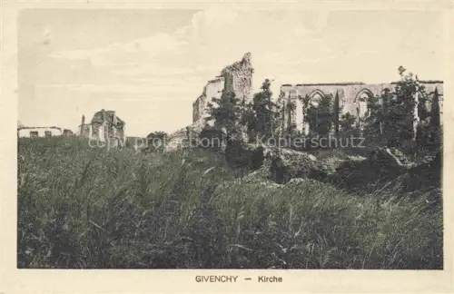 AK / Ansichtskarte Givenchy-en-Gohelle ARRAS 62 Pas-de-Calais Kirche Eglise Ruines Grande Guerre Truemmer 1. Weltkrieg