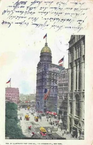 AK / Ansichtskarte NEW YORK City USA Park Row Illustration