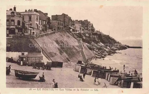 AK / Ansichtskarte Le Portel Boulogne-sur-Mer 62 Pas-de-Calais Les villas et la falaise