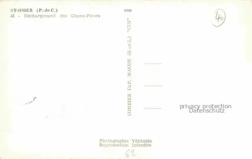 AK / Ansichtskarte SAINT-OMER  62 Pas-de-Calais Déchargement des Choux-Fleurs