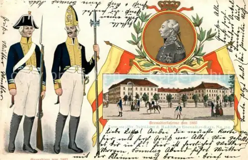 AK / Ansichtskarte 109 Regiment IR 109 Infanterie Karlsruhe Litho Kaserne Grenadiere 