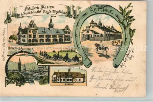 AK / Ansichtskarte 076 Regiment FAR Feld-Artillerie FREIBURG Breisgau BW Litho Kaserne