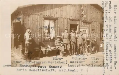 AK / Ansichtskarte Zuendorf Koeln WK1 Lager Holzbaracke Soldatenleben 