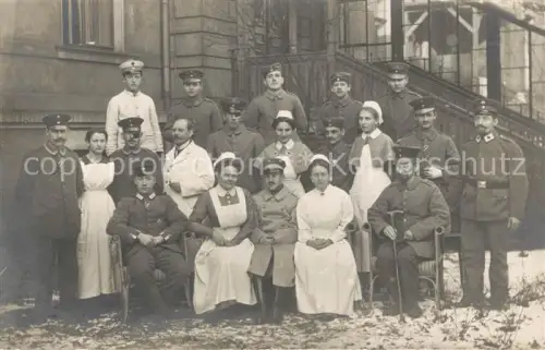 AK / Ansichtskarte DRESDEN Elbe Lazarett im Moritz-Gymnasium Foto 
