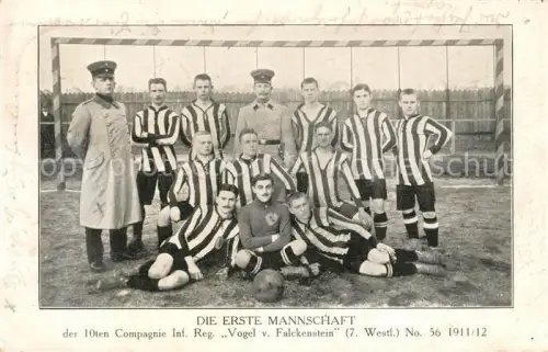 AK / Ansichtskarte 010 Regiment Preussen IR 010 Infanterie Osterode Harz Vogel von Falckenstein Fussball 10. Compagnie Westfalen