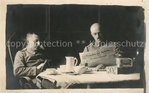 AK / Ansichtskarte FRANKFURT AM MAIN Zeitung FAZ im Felde FAR 66 Generaele Stab Foto WK1