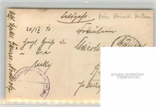 AK / Ansichtskarte Adel Preussen Monarchie Prinz Heinrich von Preussen WK1 Generaele Oldtimer