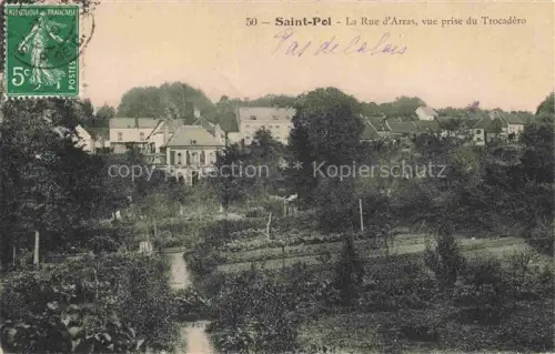 AK / Ansichtskarte Saint-Pol -sur-Ternoise 62 Pas-de-Calais Rue d'Arras vue prise du Trocadéro