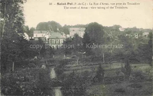 AK / Ansichtskarte Saint-Pol -sur-Ternoise 62 Pas-de-Calais Rue d'Arras vue prise du Trocadéro