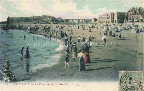 AK / Ansichtskarte WIMEREUX Boulogne-sur-Mer 62 Pas-de-Calais La plage vers le Cap Griz-Nez