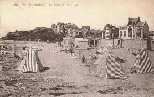 AK / Ansichtskarte WIMEREUX Boulogne-sur-Mer 62 Pas-de-Calais La plage et les villas
