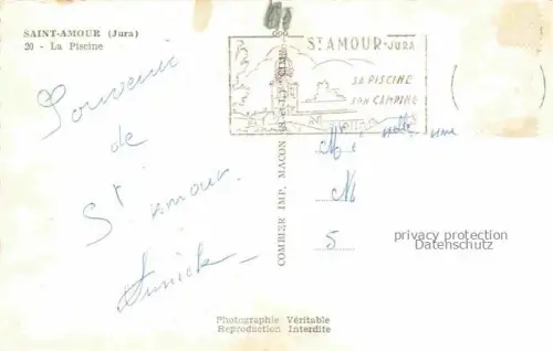 AK / Ansichtskarte Saint-Amour Lons-le-Saunier 39 Jura La piscine