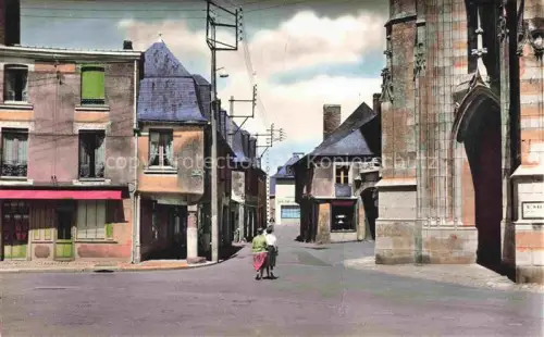 AK / Ansichtskarte La Guerche-de-Bretagne 35 Ille-et-Vilaine Rue du Cheval-Blanc ses vieux porches